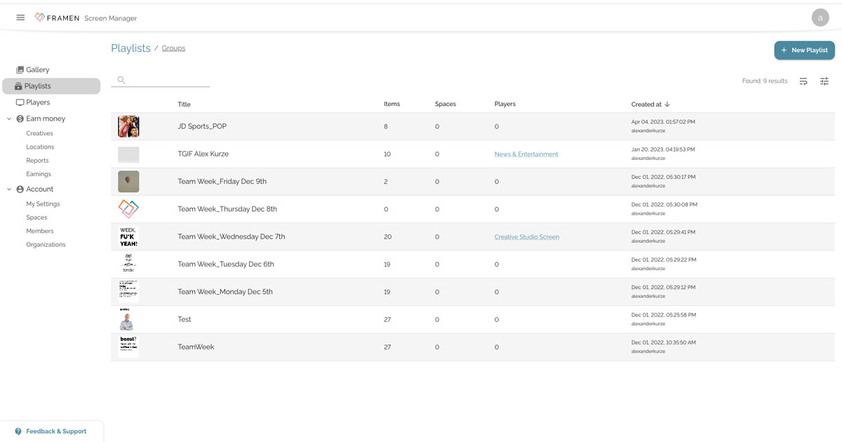 Screen manager